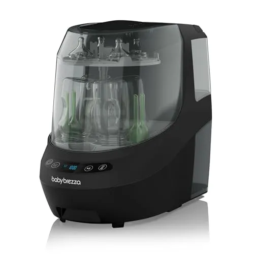 Baby Brezza Dampfsterilisator - Dampfsterilisator mit HEPA-Filter, reinigt, trocknet und sterilisiert Flaschen vollautomatisch – für maximale Hygiene und Komfort im Familienalltag.