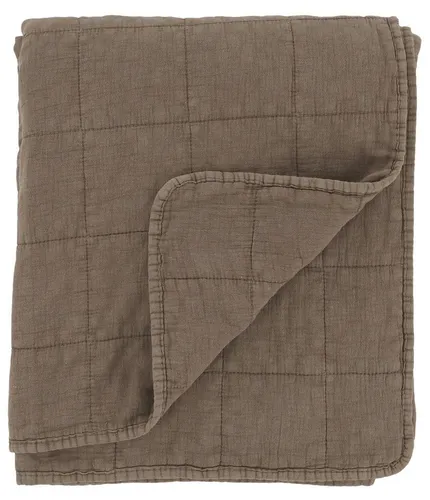 Chic Antique Tagesdecke - Kuschelige Quilt Tagesdecke 180x130cm in Braun - Bettdecken aus hochwertiger Baumwolle und Polyester, ideal für gemütliche Abende und stilvolle Akzente im Schlafzimmer.