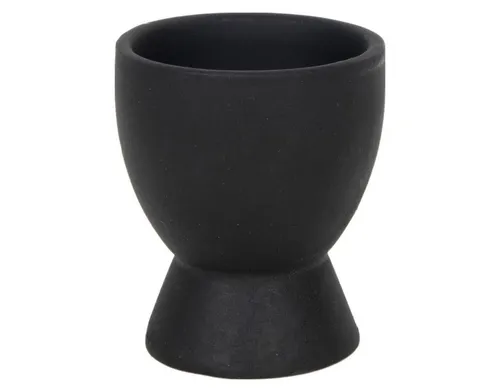 HIT Trading Eierbecher BRUNCH, Ø 6 cm, H 8 cm, Schwarz matt, (1-tlg), Steingut