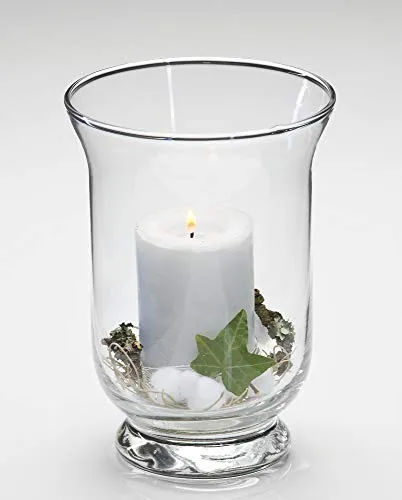 Windlicht HURRICANE PROMO - Dekoglas von Sandra Rich - Klassisches, rundes Windlicht aus klarem Glas (H. 19cm, D. 13cm) für eine stimmungsvolle Atmosphäre im Wohnzimmer. Ideal für Kerzen und als dekoratives Element.