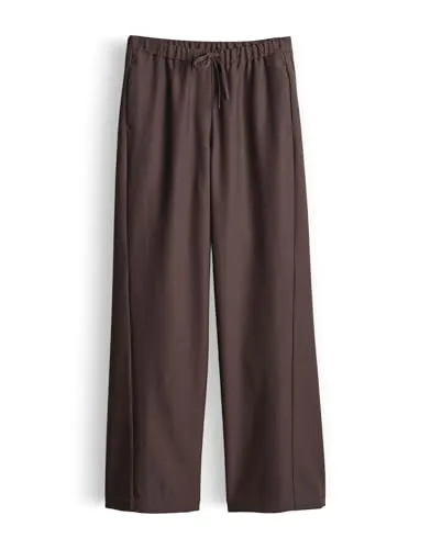 OPUS Damen City Pants MELANE Dynamic Wide Leg Pants Coffee Bean 40 - Modische Wide Leg Pants mit Twillstruktur für einen lässigen Look. Hoher Tragekomfort und vielseitige Kombinierbarkeit machen diese Hose zum idealen Begleiter im Alltag.