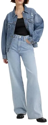 Levi's Damen Ribcage Wide Leg Jeans - Far And Wide, 30W / 32L - Jeans in RIBCAGE WIDE LEG Schnitt, leicht und bequem, perfektes Must-Have für trendbewusste Frauen.