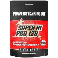 Powerstar Food Super Hi Pro 128 - 5000g Vanilla - Sportnahrung mit 166 Portionen, kombiniert tierische und pflanzliche Proteine für optimale Leistung. Enthält L-Glutamin, L-Taurin und innovative Nährstoffverbindungen.