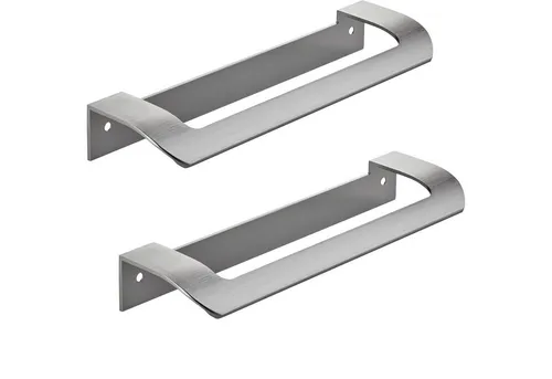 SO-TECH® Möbelgriff LYS Bohrlochabstand (BA) 160 mm Schrankgriff Schubladengriff (Spar-Set, 2-St), Griff passend für Schiebe- oder Falttüren, Edelstahloptik