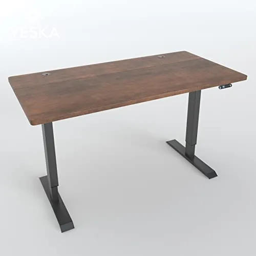 VESKA Höhenverstellbarer Schreibtisch 140 x 70 cm - Kinderschreibtisch mit elektrischem Touchscreen für flexibles Sitzen und Stehen, ideal für gesundes Arbeiten im Home Office.