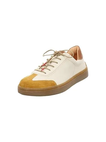 Think Sneaker Turna caramel/kombi 1104-3000 - Bequeme Wanderschuhe Gr. 38,5 - Wanderschuhe von THINK, Turna 1104-3000 in caramel-gelb mit weichem Fersenpolster und elastischer Latex-Sohle für höchsten Komfort. Ideal für normal bis schlankere Füße.