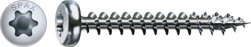 SPAX Universalschraube, 3,5 x 30 mm, 1000 Stück, Vollgewinde, Halbrundkopf, T-STAR plus T15, 4CUT, WIROX - 0201010350305