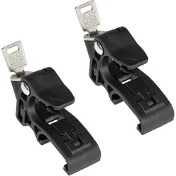 ORTLIEB QL2 Lock - Sicherungs-Schloss 2er Set - Ersatzteile & Zubehör für Fahrradtaschen, schützt vor Diebstahl und ist werkzeuglos montierbar, ideal für Quick-Lock 2-Systeme.