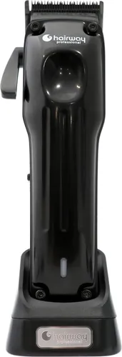 Hairway Shadow Haarschneidemaschine - Die Hairway Shadow Haarschneidemaschine bietet präzises Haareschneiden für Zuhause und Profis. Mit 6 Aufsätzen und Einstellhebel für optimale Schnittlängen ist sie ideal für individuelle Styles. Inklusive Ladestation und Zubehör.