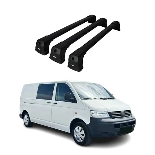 OMAC Dachträger Gepäckträger für VW T5 T6 2003-2024 - Hochwertiger Aluminium-Dachträger mit europäischem Standard, aerodynamisch und einfach zu installieren. Ideal für vielseitige Nutzung wie Fahrradträger oder Dachkoffer.