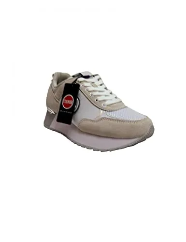 COLMAR Scarpe Donna Sneaker Travis Authentic 187 Pelle/mesh White/Silver DS23CO01 38