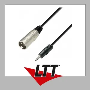 Adam Hall Cables K3 BWM 0100 - 3,5 mm Stereo-Klinke auf XLR, 1m