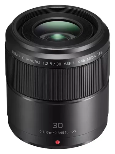Panasonic H-HS030E LUMIX G Makro 30 mm F2.8 - Kompaktes Makro-Objektiv mit O.I.S., ideal für detailreiche Aufnahmen und schnelle Signalübertragung