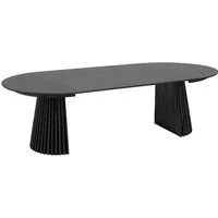 ebuy24 Esstisch Osaka mit 3 Ansteckplatten - Moderner Esstisch in Schwarz, inklusive drei Ansteckplatten für flexible Erweiterung von 120 cm bis 240 cm, perfekt für Familienfeiern.