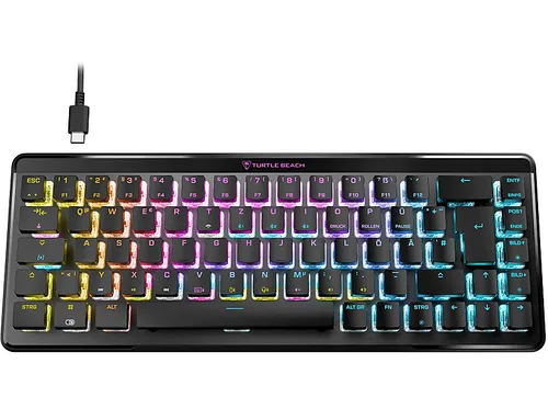 Turtle Beach Vulcan II Mini Air – Kabellose Gaming-Tastatur (65%) - Zubehör für PC mit anpassbarer RGB-Beleuchtung und ultralanger Akkulaufzeit von bis zu 240 Stunden für ununterbrochenes Gaming.