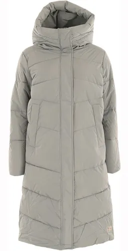 Iriedaily Women's Paddy 24 Coat - Grauer Damen-Wintermantel in Größe L - Nachhaltiger, winddichter Damen-Mantel mit 2-Wege Front-Reißverschluss und Kapuze - ideal für den Alltag und die kalte Jahreszeit.