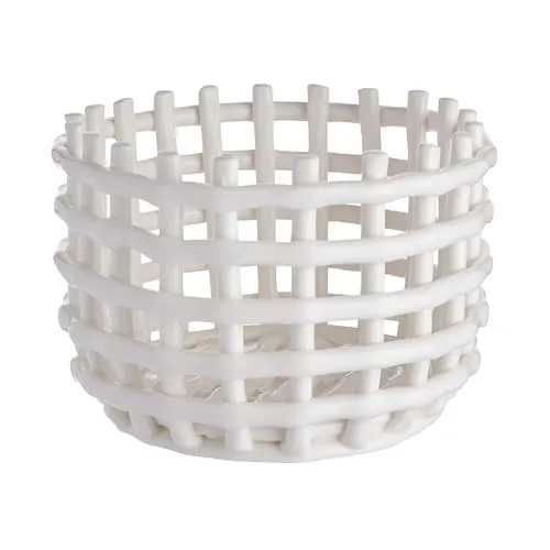 BUTLERS Korb Keramik Ø16 x 12cm -Craft- Keramik Behälter | Aufbewahrung & Deko für Badezimmer, Regal, Wohnzimmer| ideal als Organizer und Behälter für die Küche