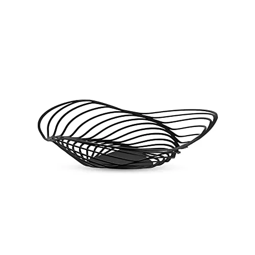 Alessi Trinity ACO03 B - Design Obstschale aus Stahl mit Epoxidharz, Groß, Schwarz - Dekoartikel mit elegantem Design von Adam Cornish, ideal als Obstschale und gefertigt aus hochwertigem Edelstahl mit Epoxidharz für einen modernen Look.