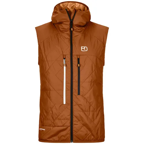 Ortovox Swisswool Piz Boe Vest Men - Bristle Brown (M) - Funktionsjacke für Skitouren, mit atmungsaktiver Swisswool-Isolierung für optimale Wärme und Bewegungsfreiheit. Ideal für alpine Abenteuer bei kaltem Wetter.