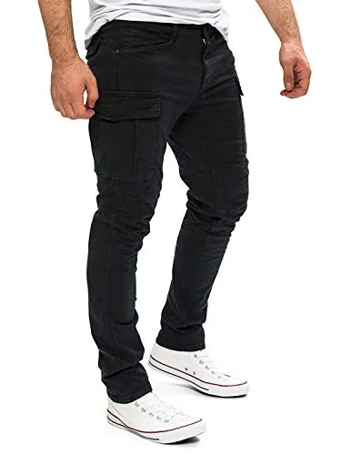 Yazubi Jayden - Herren Cargohosen mit Gummizug - Wanderhosen mit modernem Design und hohem Tragekomfort dank weicher Baumwolle und Elastan. Ideal für Abenteuer und Freizeit mit vielen praktischen Taschen.