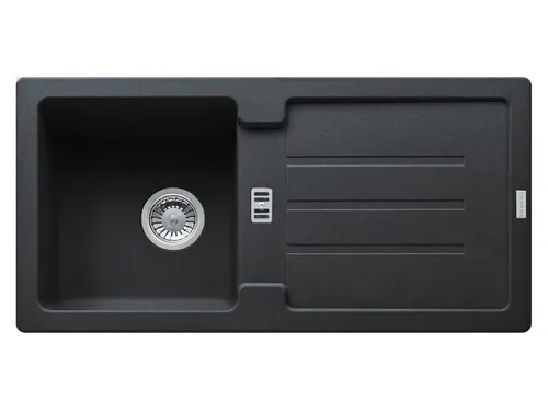 Franke Strata STG 614-86 Onyx - Granitspüle in Anthrazit, passend für Unterschränke ab 45 cm, stilvolles Design und hohe Funktionalität