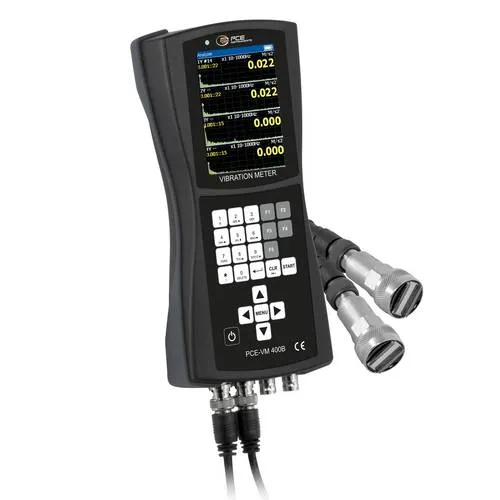 PCE Instruments PCE-VM 400B Vibrationsmessgerät - Spannungsprüfer mit vier Kanälen zur präzisen Vibrationserfassung in industriellen Anwendungen. Ideal für Ingenieure zur Überwachung und Analyse von Maschinen.