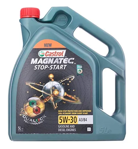 Castrol Magnatec Stop-Start 5W-30 - 5l Kanister für optimalen Motorschutz - Motoröle mit einzigartigen Molekülen, die den Motor bei Stop-and-Go-Verkehr schützen und Verschleiß reduzieren.