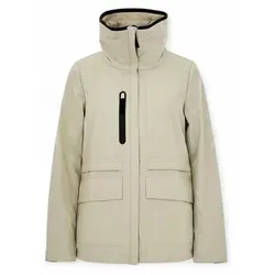 Jack Wolfskin Utility Damenjacke - Grau - Größe M - Wasserabweisende und winddichte Damenjacke mit atmungsaktiver techlab-Ausstattung. Ideal für Outdoor-Aktivitäten, ausgestattet mit Stehkragen und praktischen aufgesetzten Taschen.