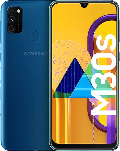 Samsung Galaxy M30s DualSim - Blau, 64GB - Handy ohne Vertrag mit 6.000 mAh Akku für lange Nutzung, triple Hauptkamera für beeindruckende Fotos und erweiterbarem Speicher bis zu 512 GB.