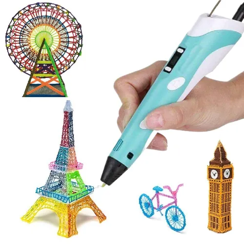 Wisam® 3D Drucker Stift Set Blau für Kinder und Erwachsene - 3D-Drucker Stift für kreative Köpfe, leicht und handlich, mit Temperatur- und Geschwindigkeitsregulierung für präzises Zeichnen und Gestalten.