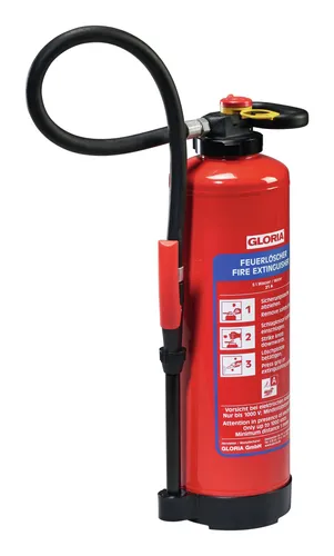 Gloria Feuerlöscher WKL 6 Pro, 6 Liter Wasserlöscher - Feuerlöscher für Lithium-Akkus bis 642 Wh, wiederbefüllbar und wartungsfreundlich, ideal für sicheres Löschen in Haushalten und Betrieben.