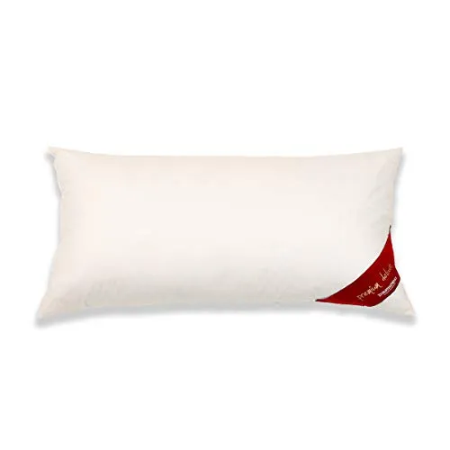 Traumschloss Kopfkissen Premium Deluxe 40x80cm - Optimale Unterstützung für erholsamen Schlaf: Das Traumschloss Premium Deluxe Kopfkissen mit Gänsedaunen und Federn überzeugt durch seine hochwertige Mako-Baumwolle und ist pflegeleicht bis 40°C.