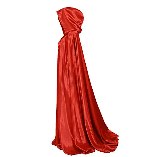 GRACEART Damen Cape Umhang Mit Kapuze Mittelalter Mantel Lang Halloween kostüm Für Hochzeit Braut Abendkleid Brautkleid