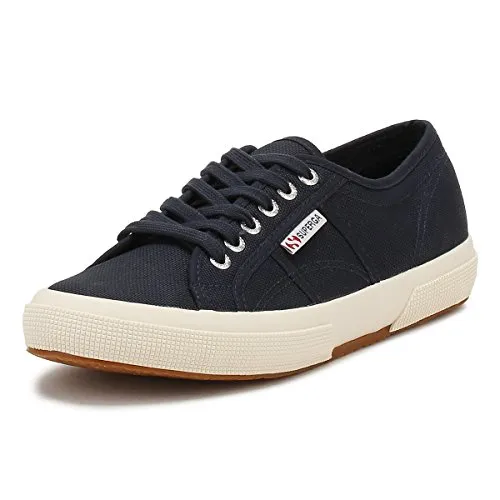 Superga Unisex 2750-COTU Classic Sneaker in Navy, 36 EU - Damen-Sneaker aus atmungsaktiver Baumwolle mit vulkanisierter Gummisohle, ideal für den Alltag und stilvoll kombinierbar.