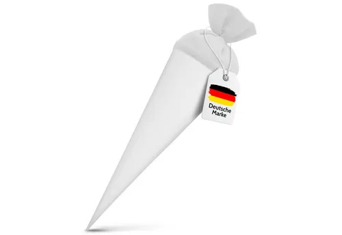 itenga Schultüte itenga Bastelschultüte 70cm rund WEISS ohne Verschluss