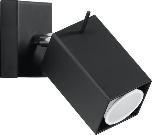 Schwarze Wandeleuchte aus Metall mit beweglichem Spot - Moderne Wandlampe mit flexiblem Spot für gezielte Lichtlenkung. Ideal für stilvolle Akzente in Ihrem Zuhause. Robuste Ausführung, Höhe 15 cm, passt zu jedem Einrichtungsstil.