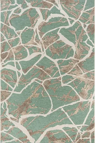 TaraCarpet Teppich TaraCarpet In und Outdoor Teppich Fantasy Marmor, rechteckig, Höhe: 5 mm, Mamor grün Wohnzimmer Balkon Terasse Esszimmer 160X230