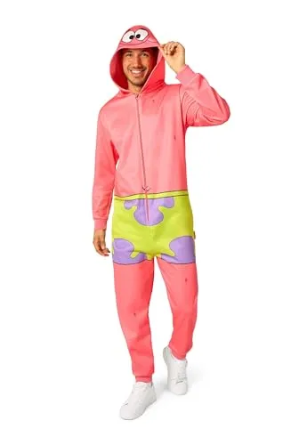 OppoSuits Patrick Onesie für Erwachsene Pink XX Large | Lustiger Nickelodeon Einteiler Pyjama - Erlebe den Charme von Bikini Bottom mit dem Patrick Onesie! Lockerer Schnitt, bequeme Taschen und aus hochwertiger Baumwolle – ideal für entspannte Tage und gemütliche Abende. Perfekt für Fans von Patrick Star!