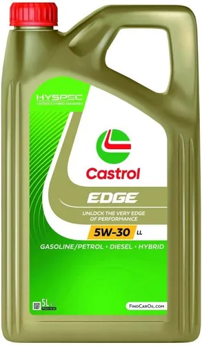 Castrol Edge 5W-30 LL 5 Liter - Hochleistungsmotoröl - Motoröle, bietet außergewöhnlichen Schutz durch TITANIUM FST, verlängert Ölwechselintervalle und schützt moderne Benzin- und Dieselaggregate.