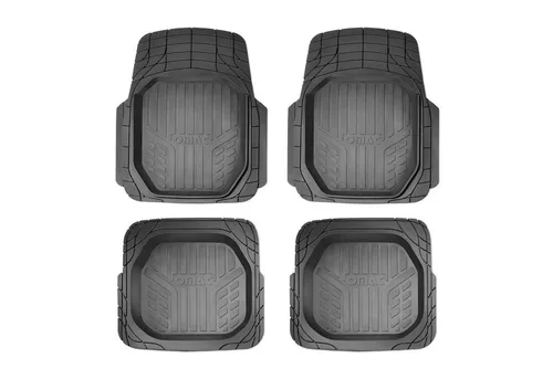 OMAC Auto-Fußmatten für Toyota RAV4, Zuschneidbar, Gummi Schwarz, 4 tlg - Hochwertige, rutschfeste und wasserdichte Gummifußmatten für den Toyota RAV4. Hohe Haltbarkeit und einfacher Schutz vor Schmutz, ideal für alle Wetterbedingungen. Leicht zu reinigen und individuell anpassbar.