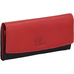 CILINIE Damen Geldbörse aus Leder, schwarz-rot - Geldbörsen & Etuis, elegantes Design mit hochwertigem Leder und praktischen Fächern für Karten und Geld.