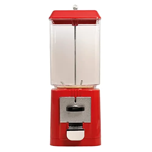 Kaugummiautomat Retro mit 2,00€ Münzeinwurf - Kaugummis Automat für Zuhause, 43,5cm hoch, unbefüllt. Nostalgisches Retro-Gadget für Kinder und Erwachsene, ideal zum Befüllen mit über 200 Kaugummis.