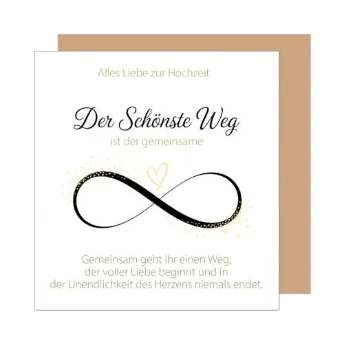 Edition Seidel Premium Glückwunschkarte zur Hochzeit mit Umschlag – Hochwertige Grußkarte für das Brautpaar - ⭐️ HOCHWERTIG: Diese elegante Hochzeitskarte im Format 14,5 x 14,5 cm kommt mit passendem Umschlag und druckt in bester Qualität. Ideal, um besondere Wünsche und Grüße zu übermitteln. ⭐️ DESIGN: Kreatives Design, das Wertschätzung ausdrückt.