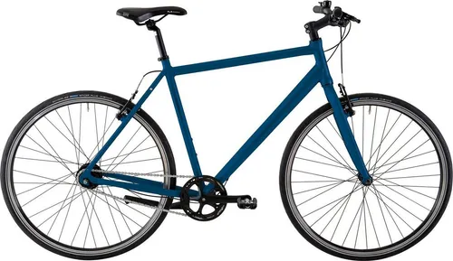 Panther Riso 2.0 blau matt 28" Diamant Crossbike - Hochwertiges Crossbike für Gelände und Straße, mit leichtem Aluminiumrahmen, 7-Gang Nabenschaltung und zuverlässigen Tektro V-Brakes für sicheres Bremsen.