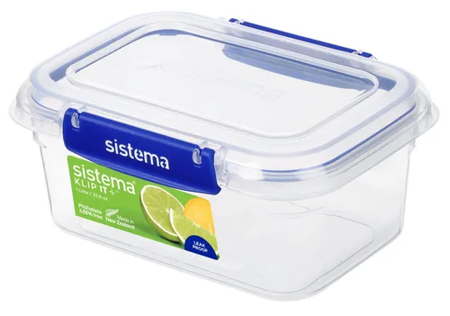 sistema® Frischhaltedose KLIP IT + 7.9 cm hoch 1,0 ml transparent, blau SI881600