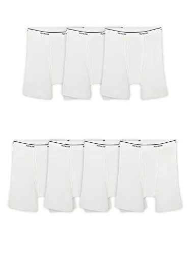 Fruit of The Loom Herren Coolzone Boxershorts, Feuchtigkeitsableitend und Atmungsaktiv, Multipacks Retroshorts, 7er-Pack, Weiß, Small