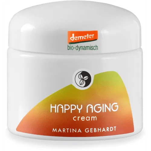 Martina Gebhardt Happy Aging Cream 50ml - Tagespflege für strahlende Haut, fördert die natürliche Hautregeneration und sorgt für ein jugendliches Aussehen.