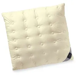 Billerbeck Kopfkissen Concerto, beige, 80 cm - Kissen in beige mit herausnehmbarem Innenkissen und 100g Nachfüllpack. Hochwertiger Bezug aus Schweizer Mako-Batist, ideal für erholsamen Schlaf. Kategorie: Bettwaren - Kopfkissen - Mittelfeste Kopfkissen.