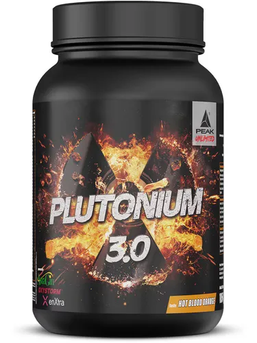 Peak - Plutonium 3.0 - Hot Blood Orange - Sportnahrung mit verbesserter Pre-Workout-Formel, enthält über 30 potente Inhaltsstoffe für maximale Leistung und Energie.