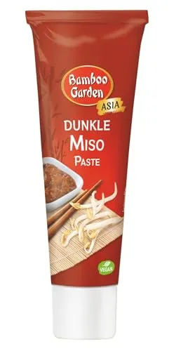 Bamboo Garden Dunkle Miso Paste 0.045kg - Vielseitige Miso Paste für aromatische Gerichte, ideal zum Verfeinern von Saucen und Marinaden. Perfekt für kreative Kochideen in der Kategorie Pesto & Pasten.